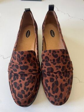 Soft Leopard Print Slip-On Loafers